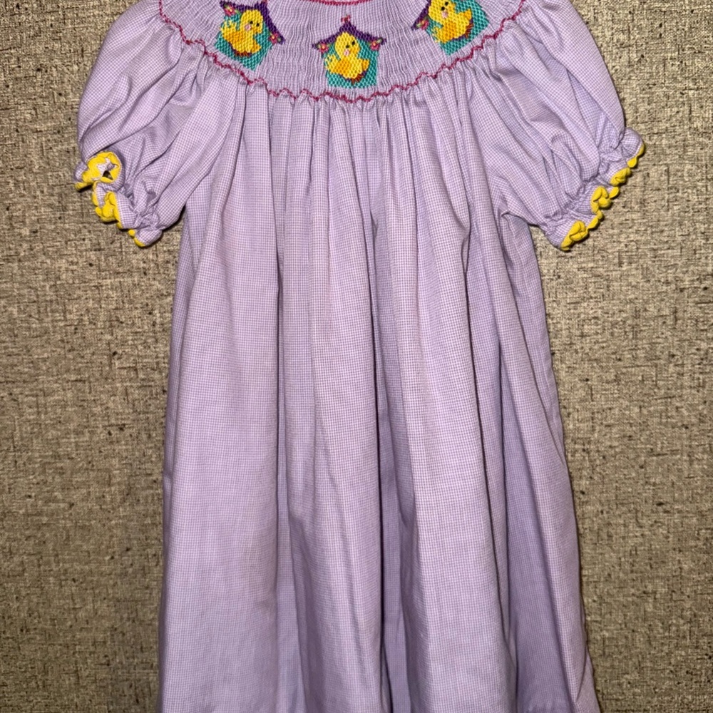 Adorable Lavender Kids Dress with Embroidery